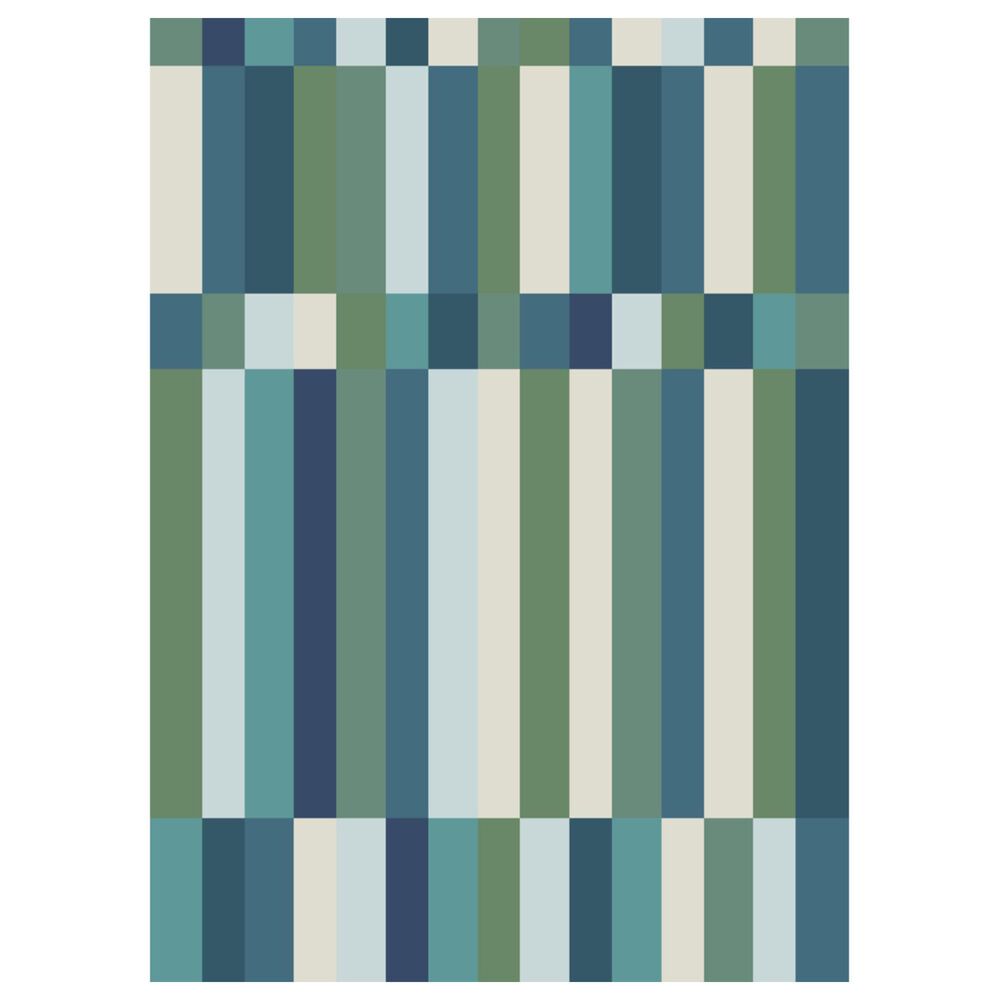 Balta Rugs Huberto Striped 5"3" x 7" Blue Area Rug, , large