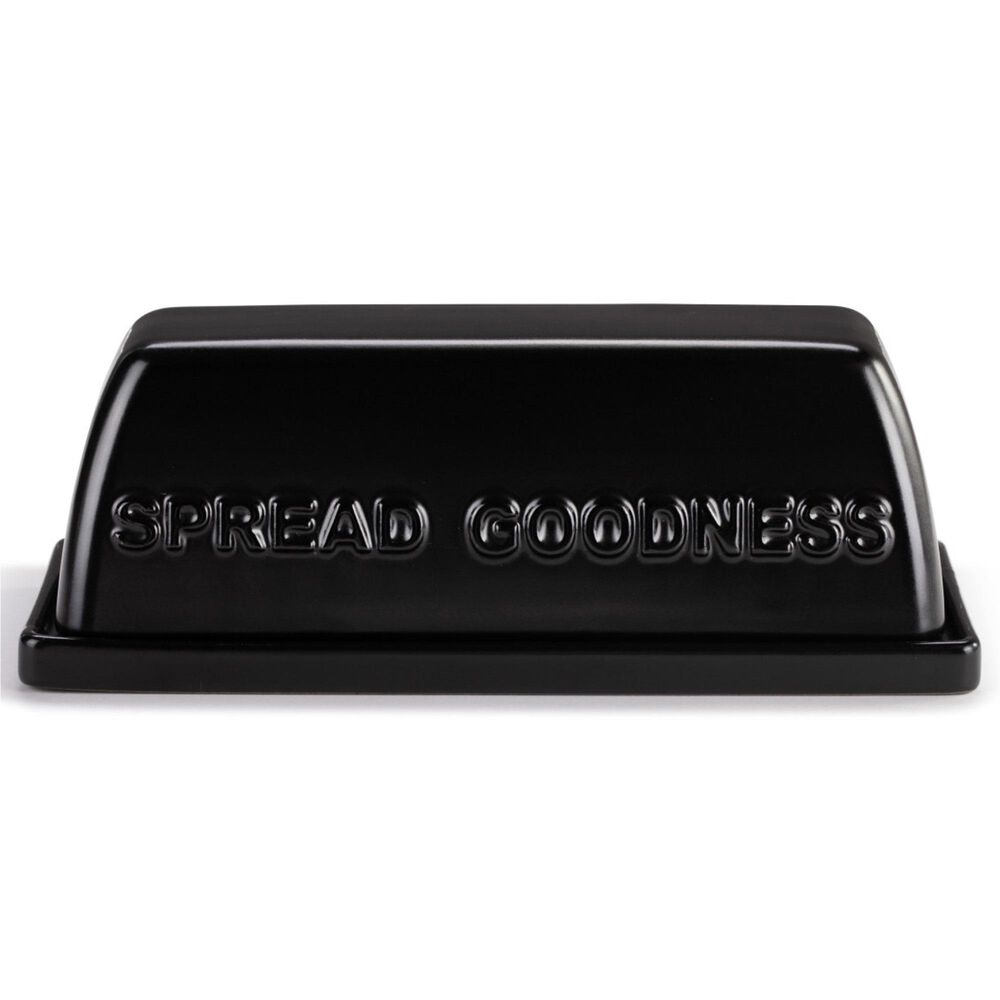 Demdaco Spread Goodness Butter Dish in Black, , large