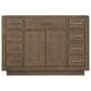 Lexora Home Abbey 48" Single Bathroom Vanity in Grey Oak with 2 cm White Quartz Top and Rectangular Sink, , large