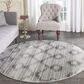 Safavieh Adirondack ADR106P-4R 4" x 4"  Silver/Charcoal Round Rug, , large