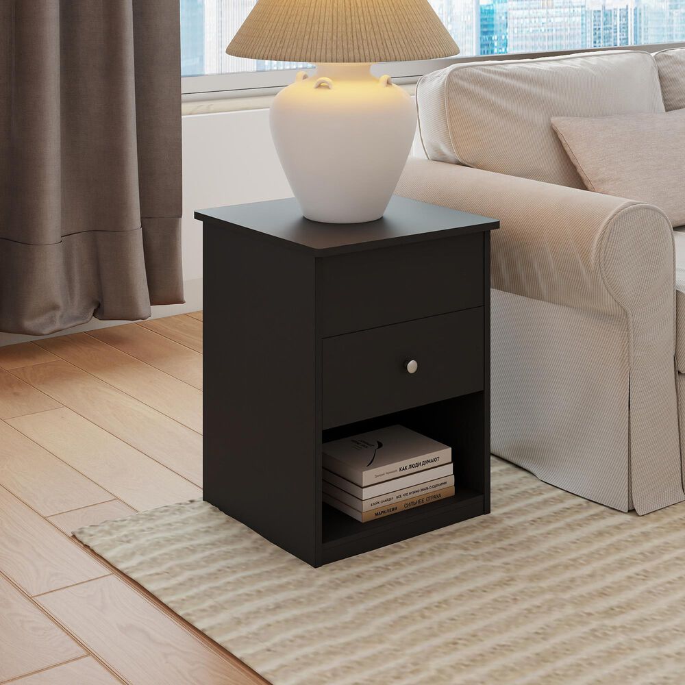 HOMLUX 1-Drawer Lift Top Nightstand in Americano, , large