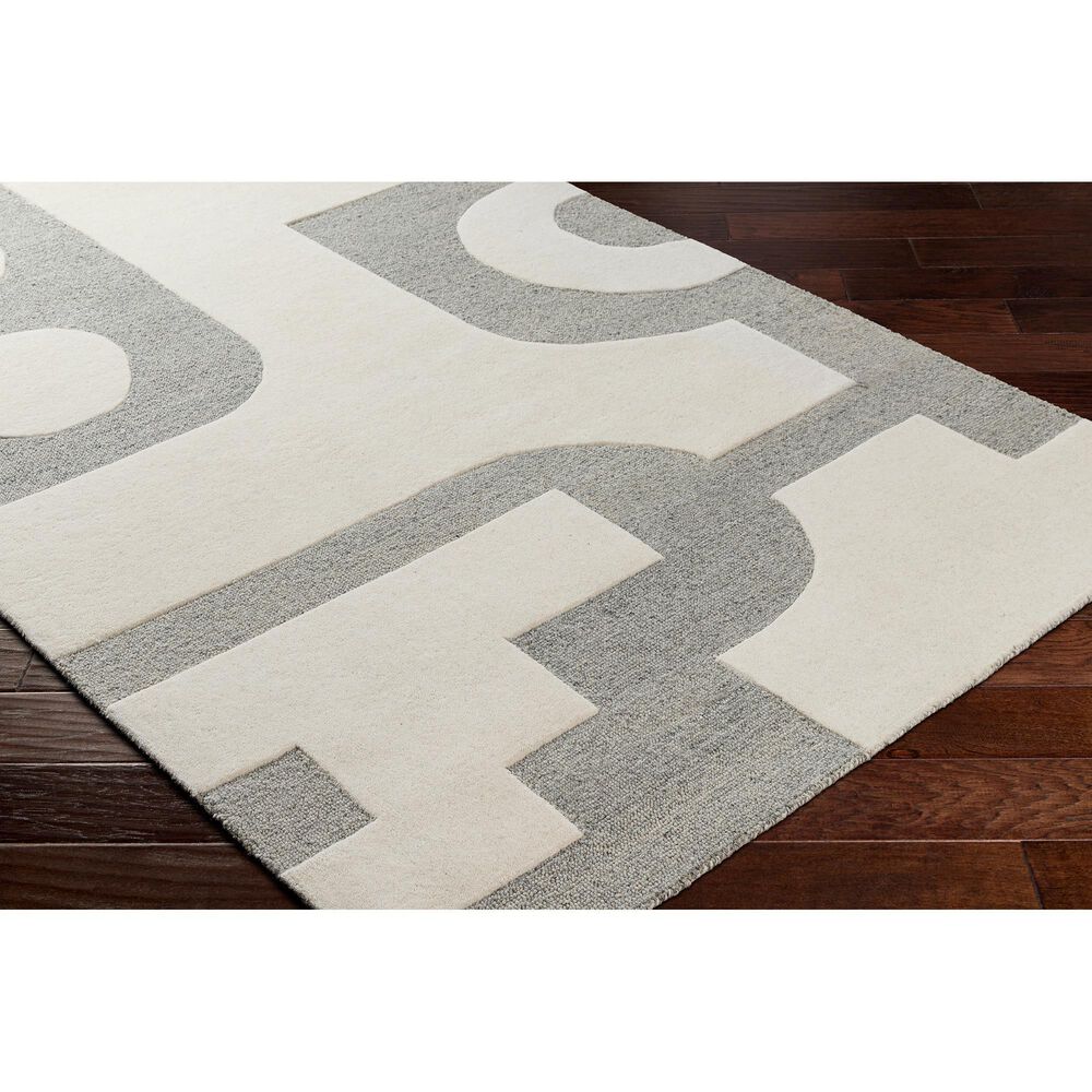 Surya Brook 2&#39; x 3&#39; Beige and Charcoal Area Rug, , large