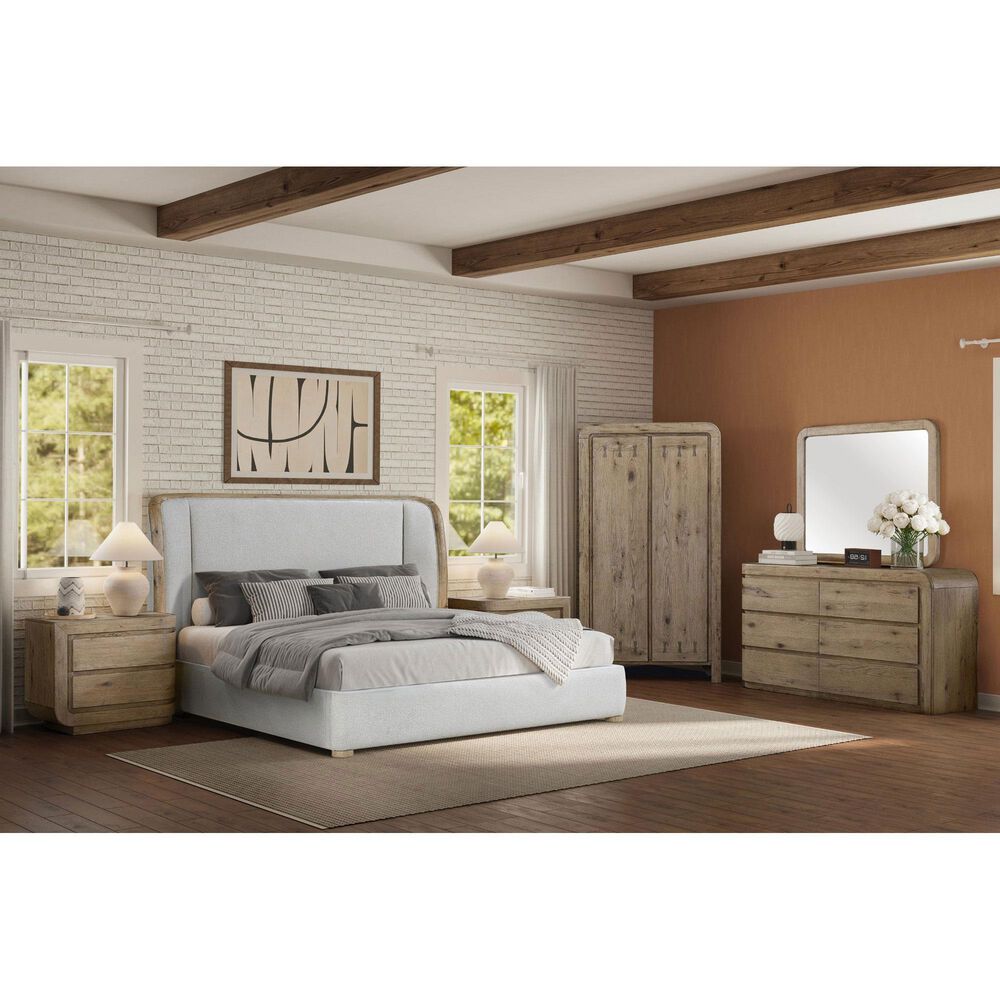 Sterling Timber Pagosa Curved Left Nightstand in Oak, , large