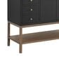 37B Isadore 48" Single Bathroom Vanity Cabinet in Tricorn Black and White Composite Stone Top and Backsplash, , large
