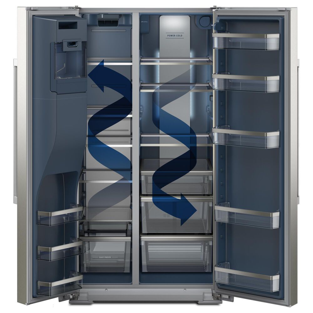 Maytag 28.7 Cu. Ft. Wide Full-Depth Side-by-Side Refrigerator in Fingerprint Resistant Stainless, , large