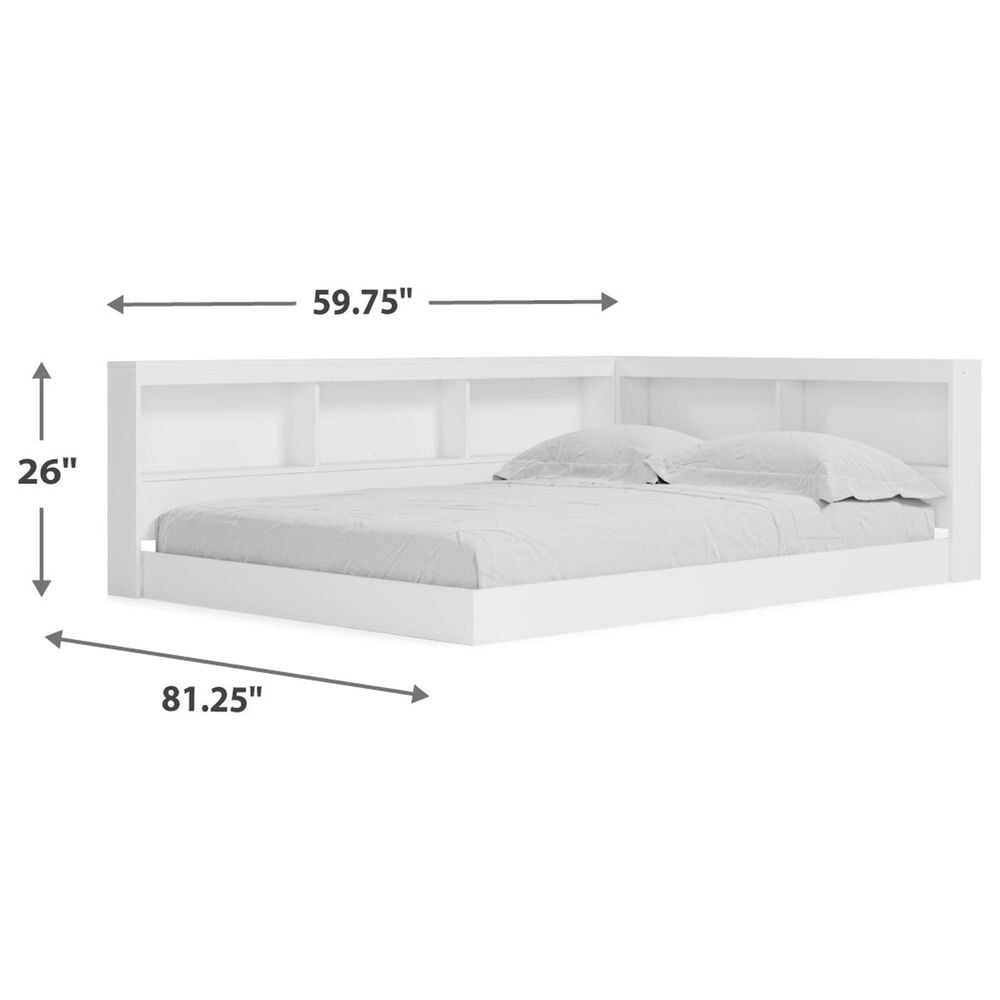 Ashley Piperton Full Bookcase Storage Bed in White, , large