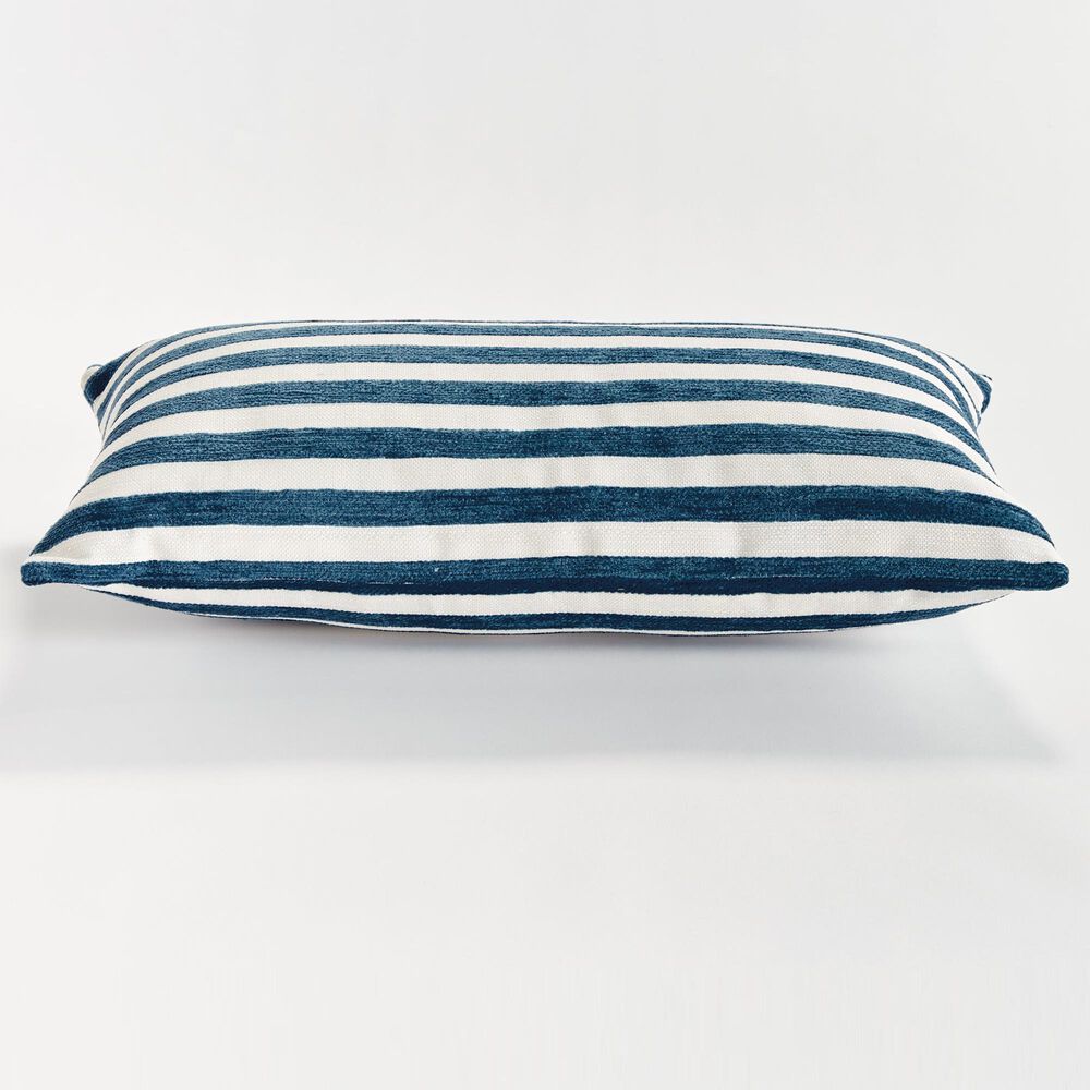 Napa Home and Garden Gideon 12&quot; x 22&quot; Indoor/Outdoor Lumbar Throw Pillow in Dark Blue, , large