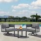Blue River Argiope 3-Piece Patio Swivel Seating Set in Dark Grey, , large