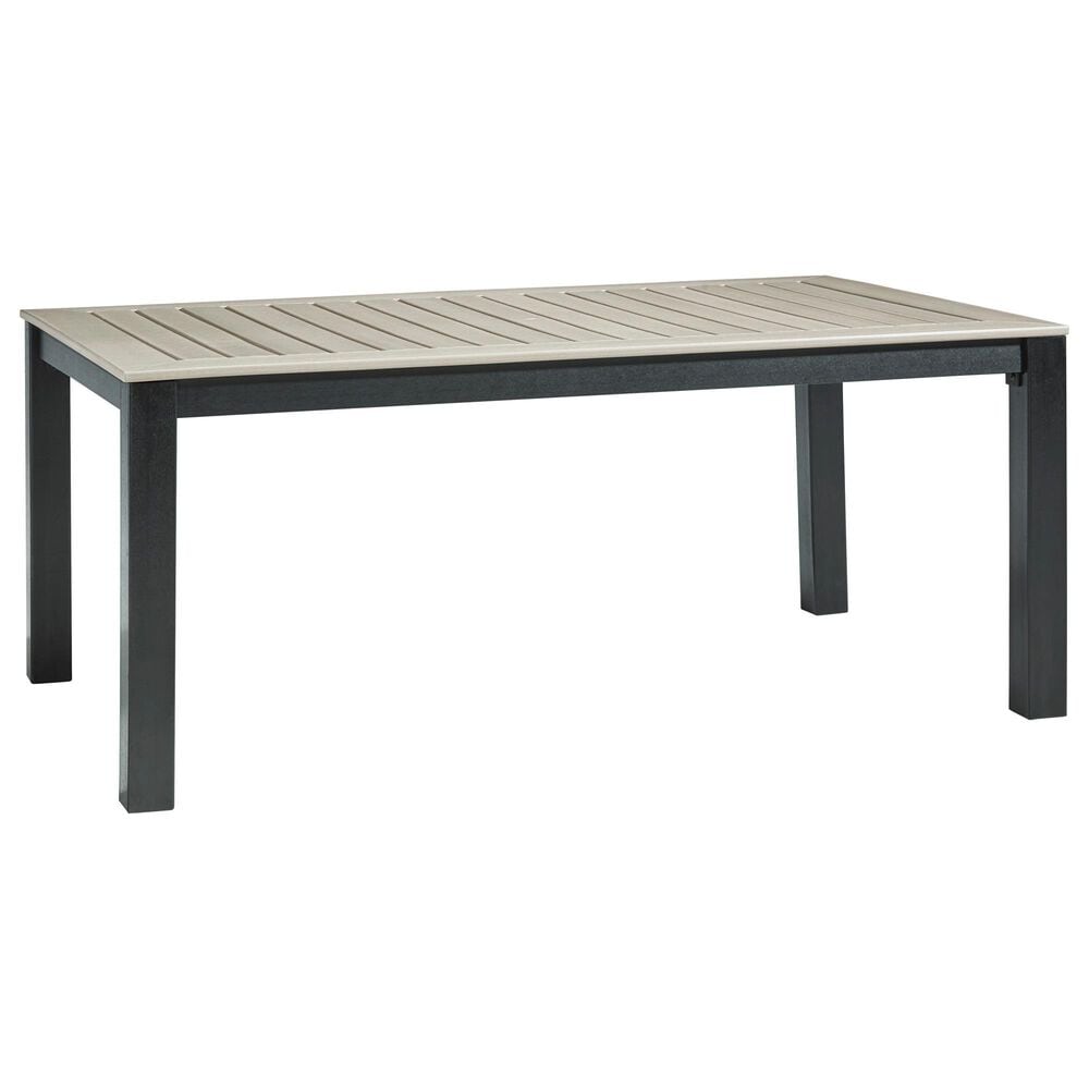 Ashley Mount Valley Rectangular Dining Table in Driftwood and Black, , large