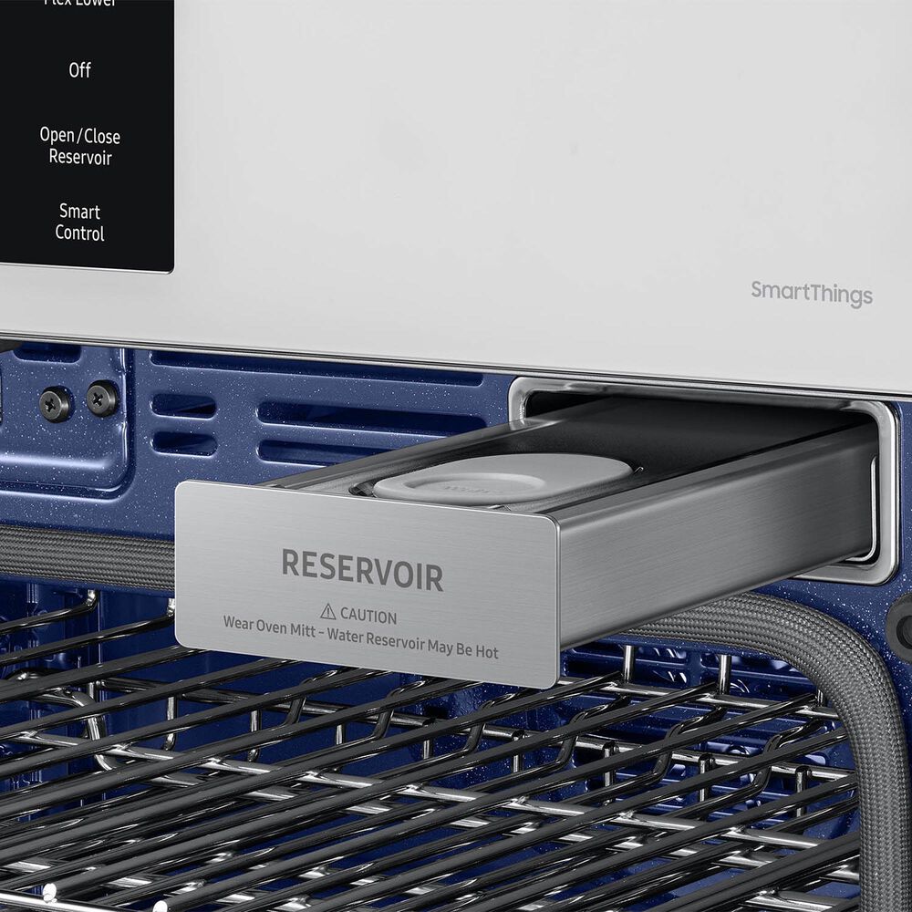 Samsung Bespoke 2-Piece Kitchen Package with White Bespoke 30" Single Wall Oven and Black 30" Induction Cooktop, , large