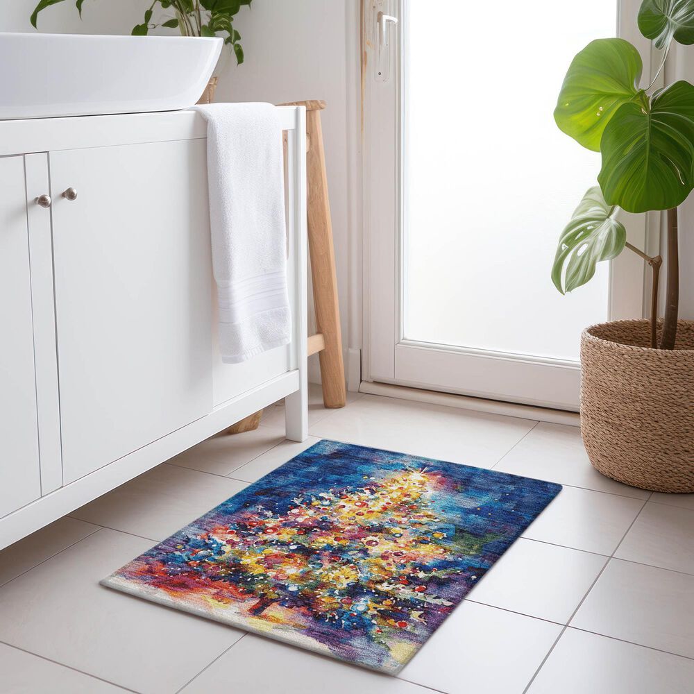 Dalyn Rug Company Wonderland WN14 1&#39;8&quot; x 2&#39;6&quot; Navy Indoor/Outdoor Area Rug, , large