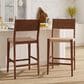 Linon Home Decor Cadence Bar Stool in Brown and Natural (Set of 2), , large