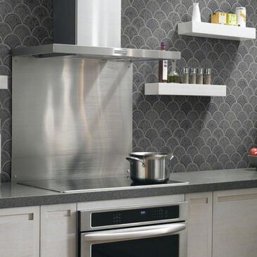 Shaw Geoscape Fan Dark Gray 11.02" x 10.83" Ceramic Mosaic Sheet, , large