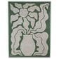 Creative Coop 24" x 32" Hand-Painted Acrylic Box Wall Decor in Green and White, , large