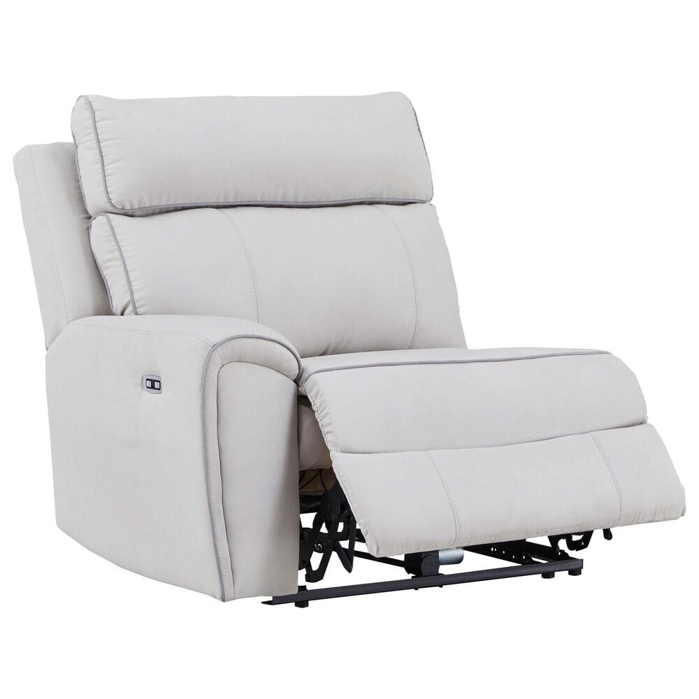 Ashley Social Pointe 3-Piece Power Symmetrical Reclining Sectional in Pearl and Ash, , large
