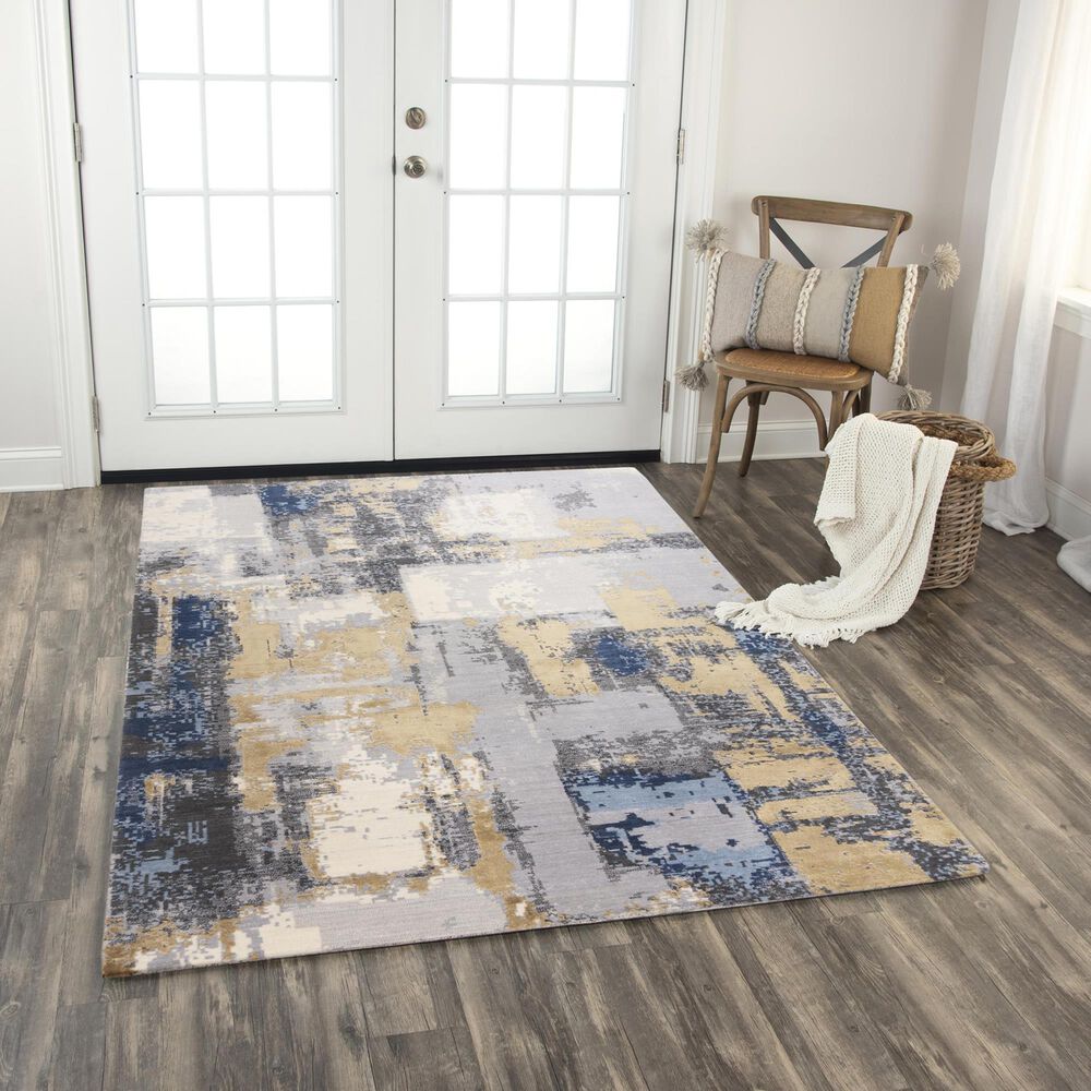 RIZZY Bolero BOL725 Blue and Multicolor 4' x 6' Area Rug, , large