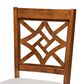 Baxton Studio Nicolette Side Chair with Grey Cushion in Walnut Brown (Set of 2), , large