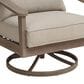 Ashley Harmony Headlands Outdoor Swivel Lounge Chair with Cushion in Natural and Gray, , large