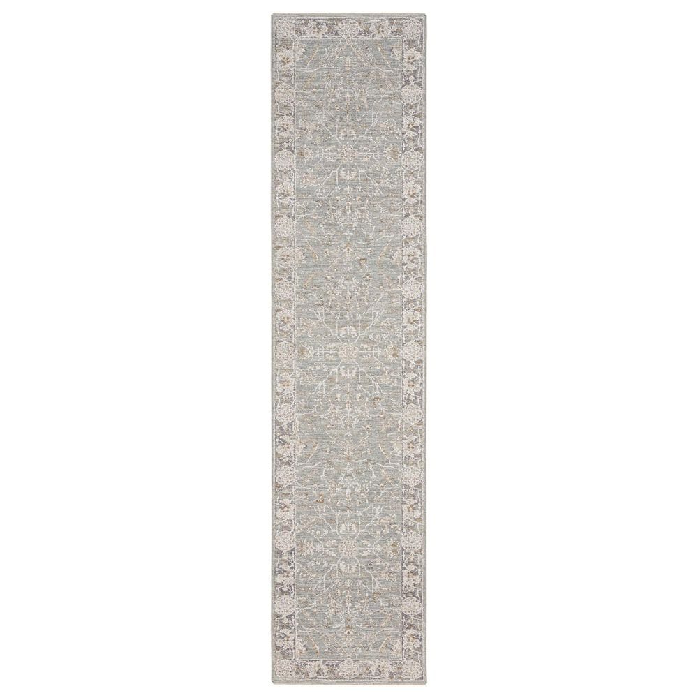 Nourison Infinite Blue and Ivory 2"3" x 10"2" Runner, , large