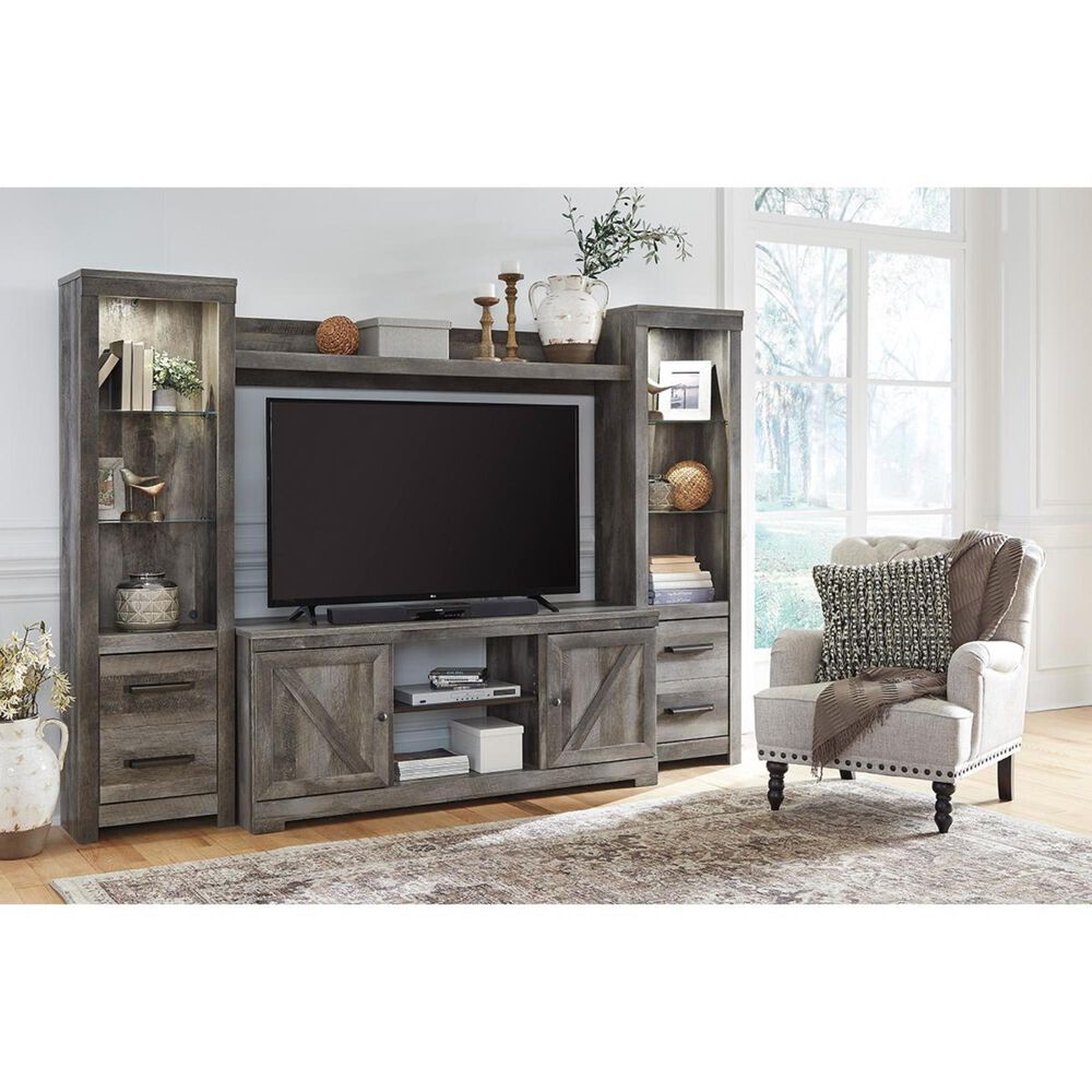 Signature Design by Ashley Wynnlow 4-Piece Entertainment Unit in Rustic Gray, , large
