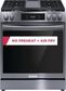 Frigidaire Gallery 30" Front Control Gas Range with Total Convection in Black Stainless Steel, , large