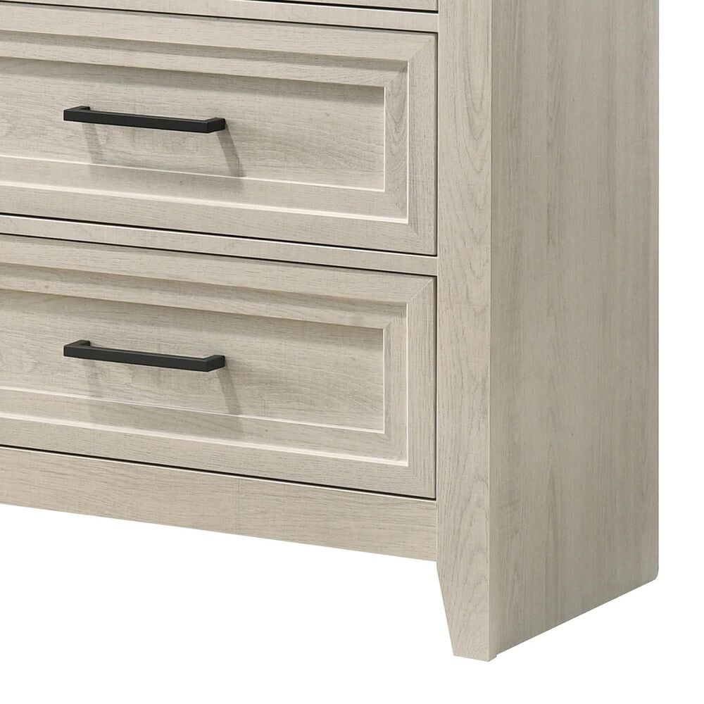 Crown Mark Lorraine 6 Drawer Dresser in Antique White, , large