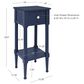 Linon Home Decor Seaboard End Table in Navy, , large