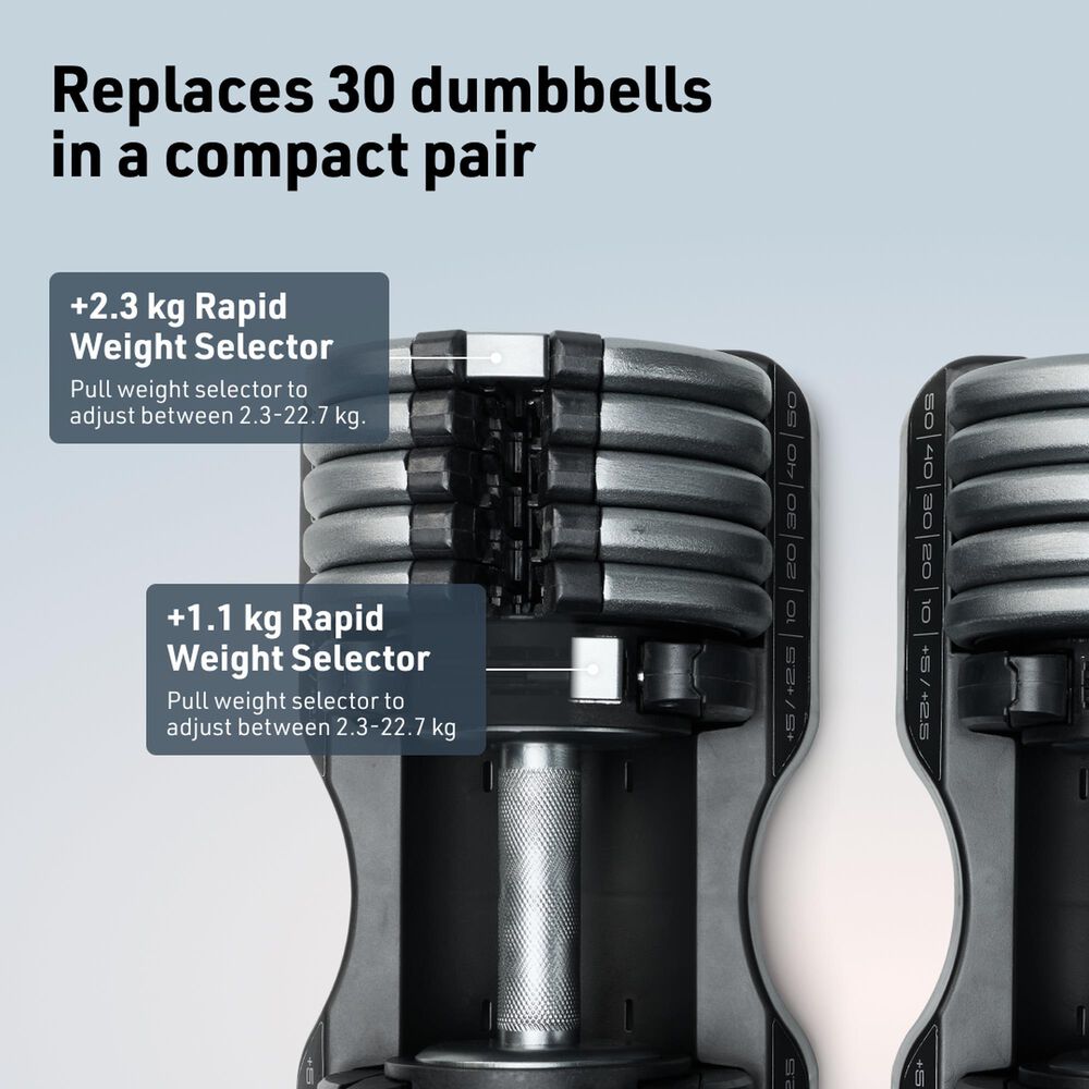 NordicTrack 55 Lb. Select-A-Weight Dumbbells in Black, , large
