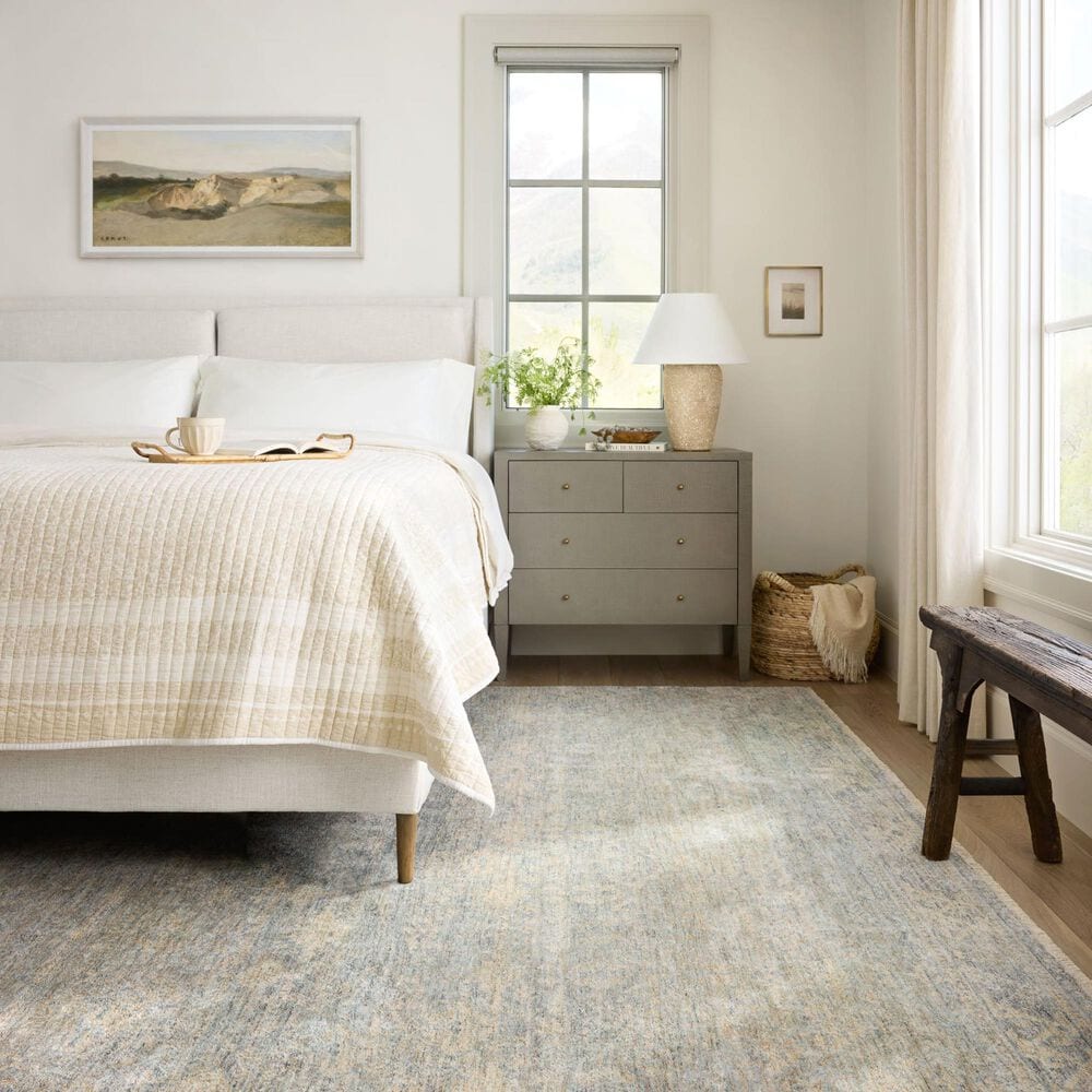 Angela Rose Blake 5&#39;3&quot; x 7&#39;6&quot; Sky and Beige Area Rug, , large