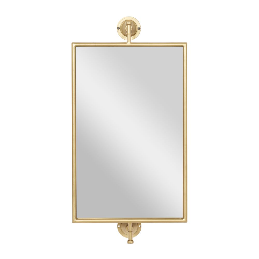 Maple and Jade 14" x 28" Wall Mirror in Gold, , large