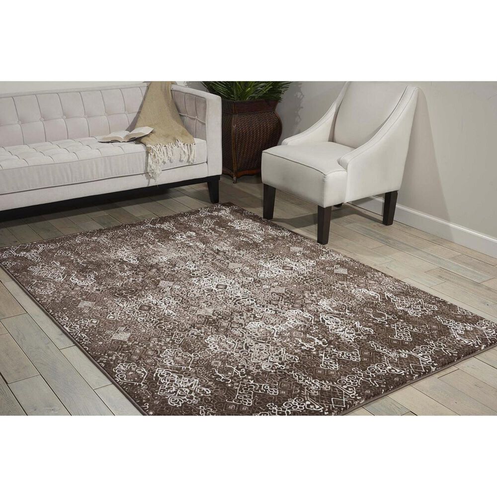 Nourison Karma KRM04 9&#39;3&quot; x 12&#39;9&quot; Mocha Area Rug, , large