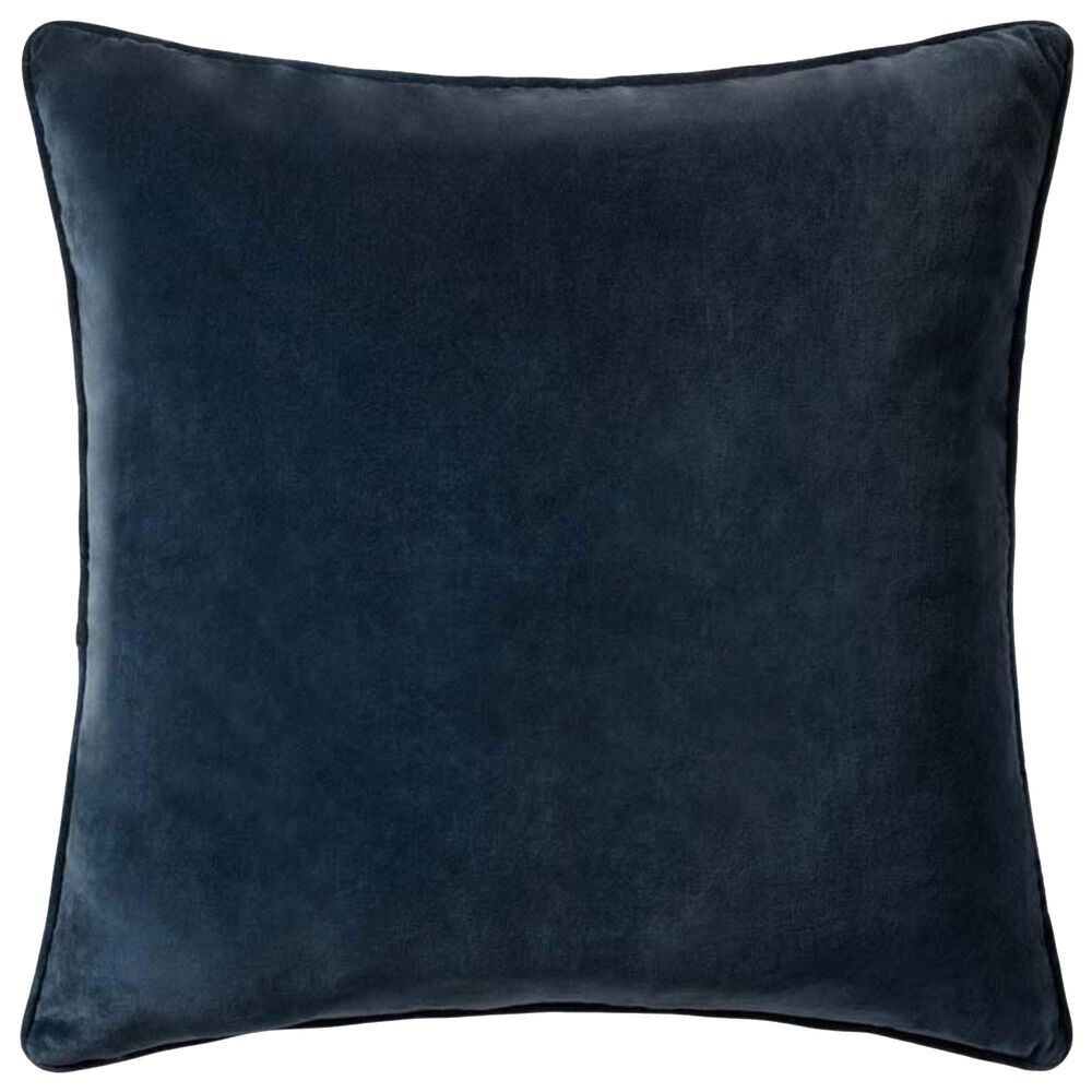 Loloi Lydia 26" Euro Square Throw Pillow in Dark Blue and Beige, , large