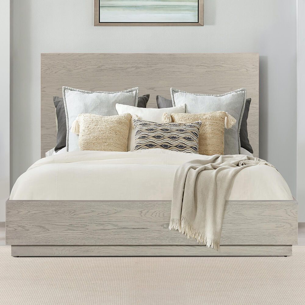 Blue River Abbey Queen Platform Bed in Silver Grey Oak, , large