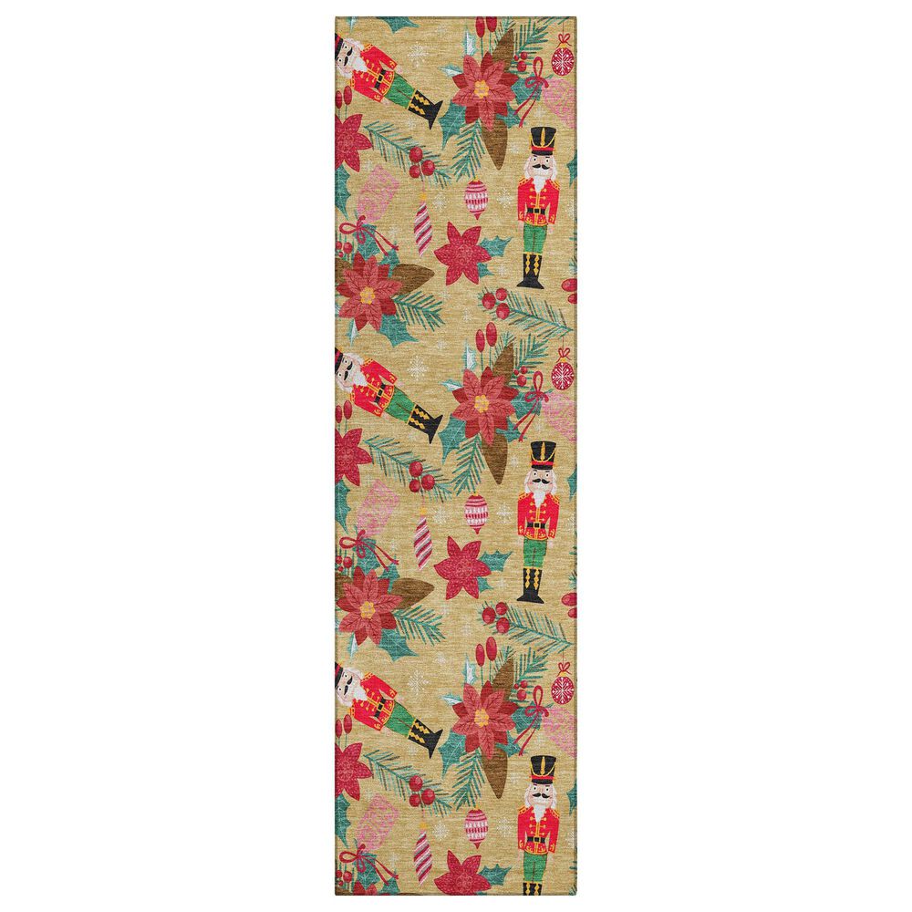 Dalyn Rug Company Wonderland WN30 2"3" x 7"6" Gold Indoor/Outdoor Runner, , large