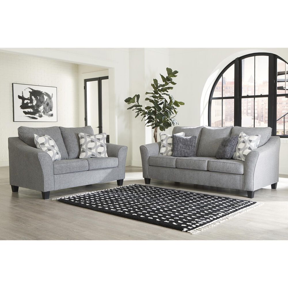 Ashley Mathonia Loveseat in Smoke, , large
