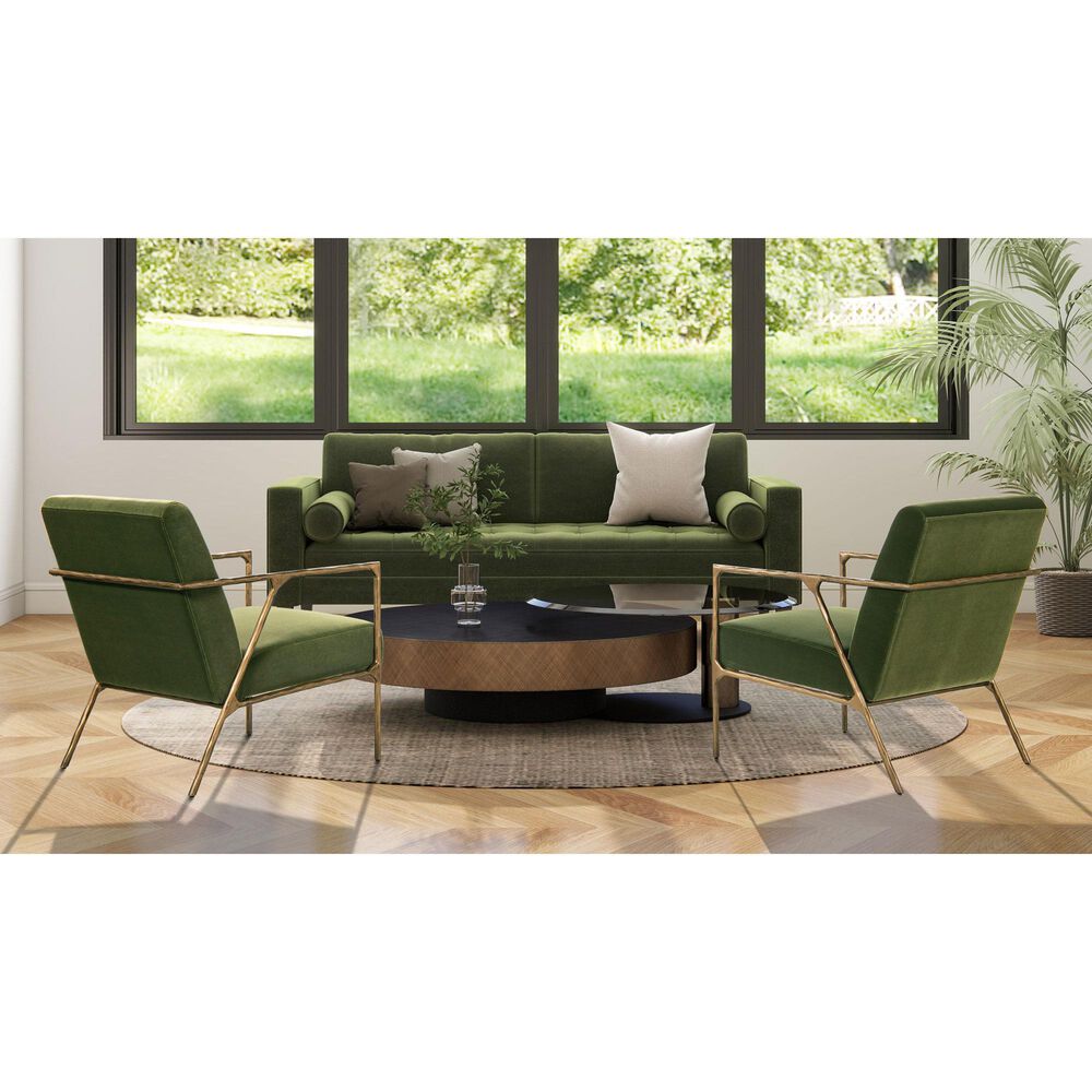 Jennifer Taylor Home Aerin Accent Chair in Olive Green, , large