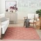 Nourison Easy Care 4" x 6" Coral and Orange Indoor/Outdoor Area Rug, , large