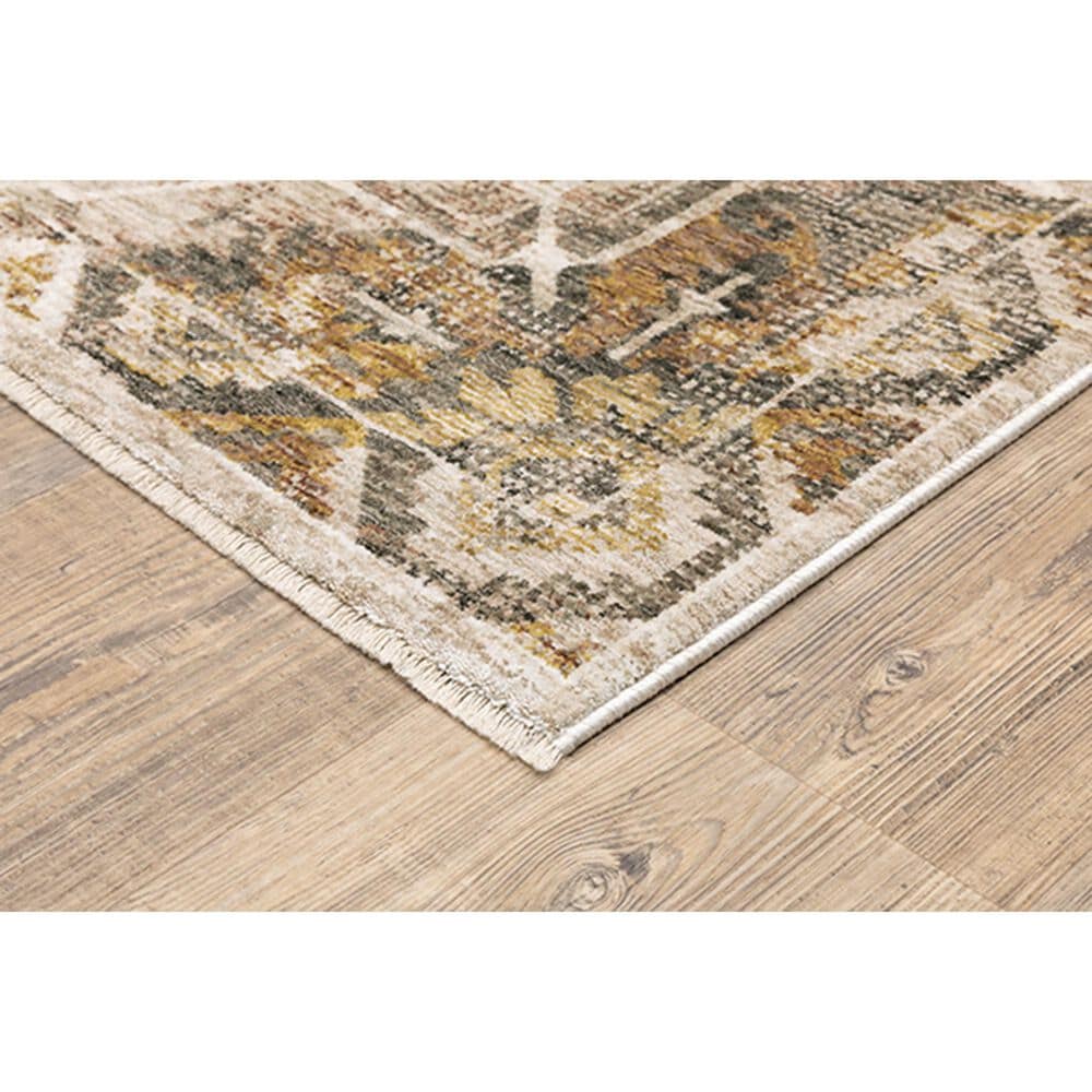 Oriental Weavers Maharaja Terrell 661C 7&#39;10&quot; x 10&#39;10&quot; Gold and Ivory Area Rug, , large