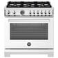 Bertazzoni Professional 5.7 Cu. Ft. Freestanding Dual Fuel Range in Bianco, , large