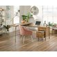 Sauder Coral Cape L-Shaped Desk in Sindoori Mango and Satin Gold, , large