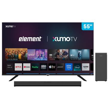 Element 55" 4K UHD HDR Xumo - Smart TV with 2.1 Channel Soundbar System in Black, , large