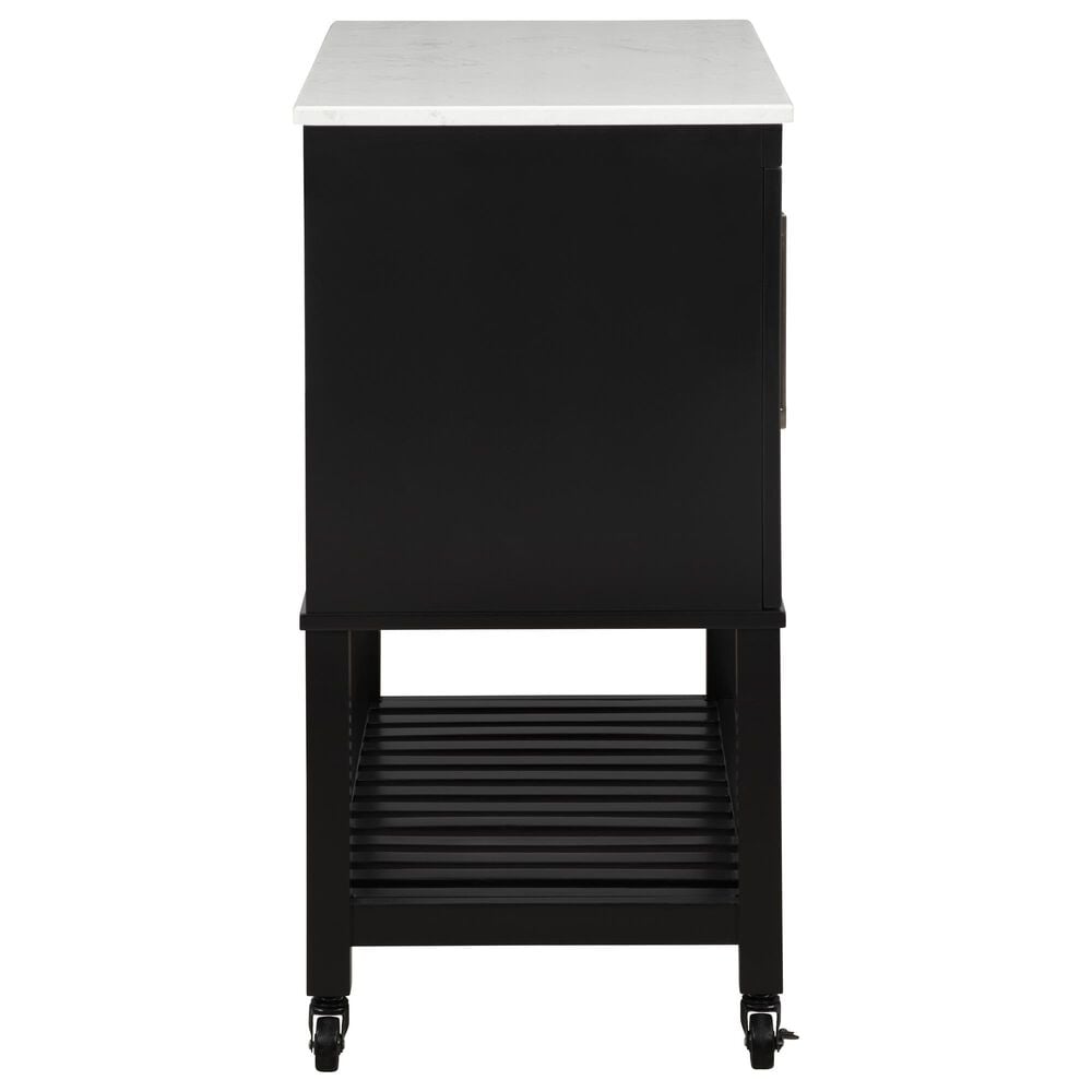 Linon Home Decor Kolton Kitchen Cart in Black and White, , large