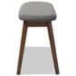 Baxton Studio Easton Bench with Dark Grey Cushion in Walnut Brown, , large