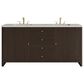 James Martin Vanities Gracyn 72" Double Bathroom Vanity in Sable with 3 cm Victorian Silver Quartz Top, Rectangular Sinks and FreePower Wireless Charger, , large