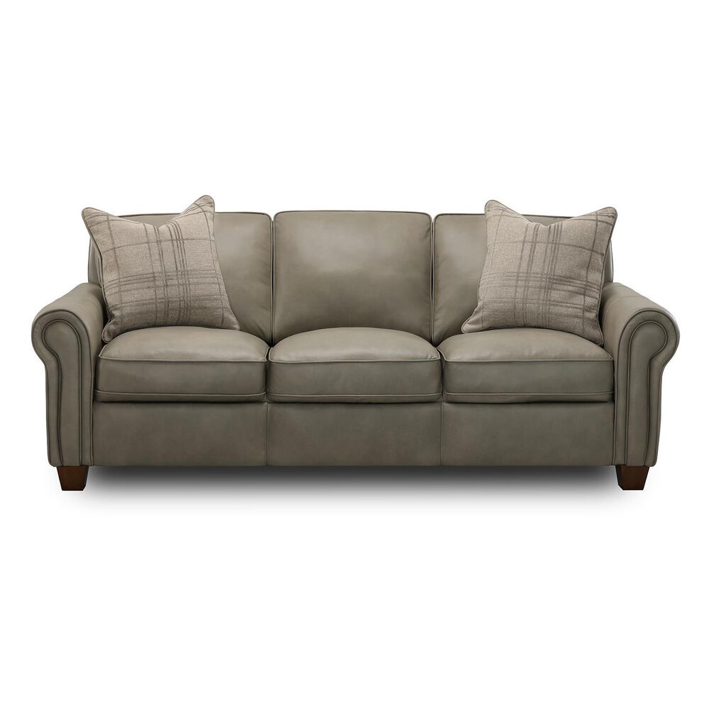 Sienna Designs Leather Stationary Sofa in Treasure Cement, , large
