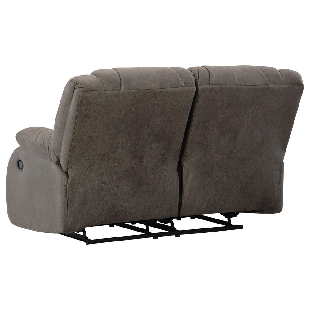 Ashley First Base Manual Reclining Loveseat in Gunmetal, , large
