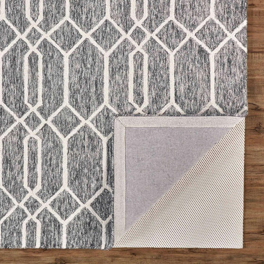 Feizy Belfort 5&#39; x 8&#39; Charcoal and Ivory Area Rug, , large
