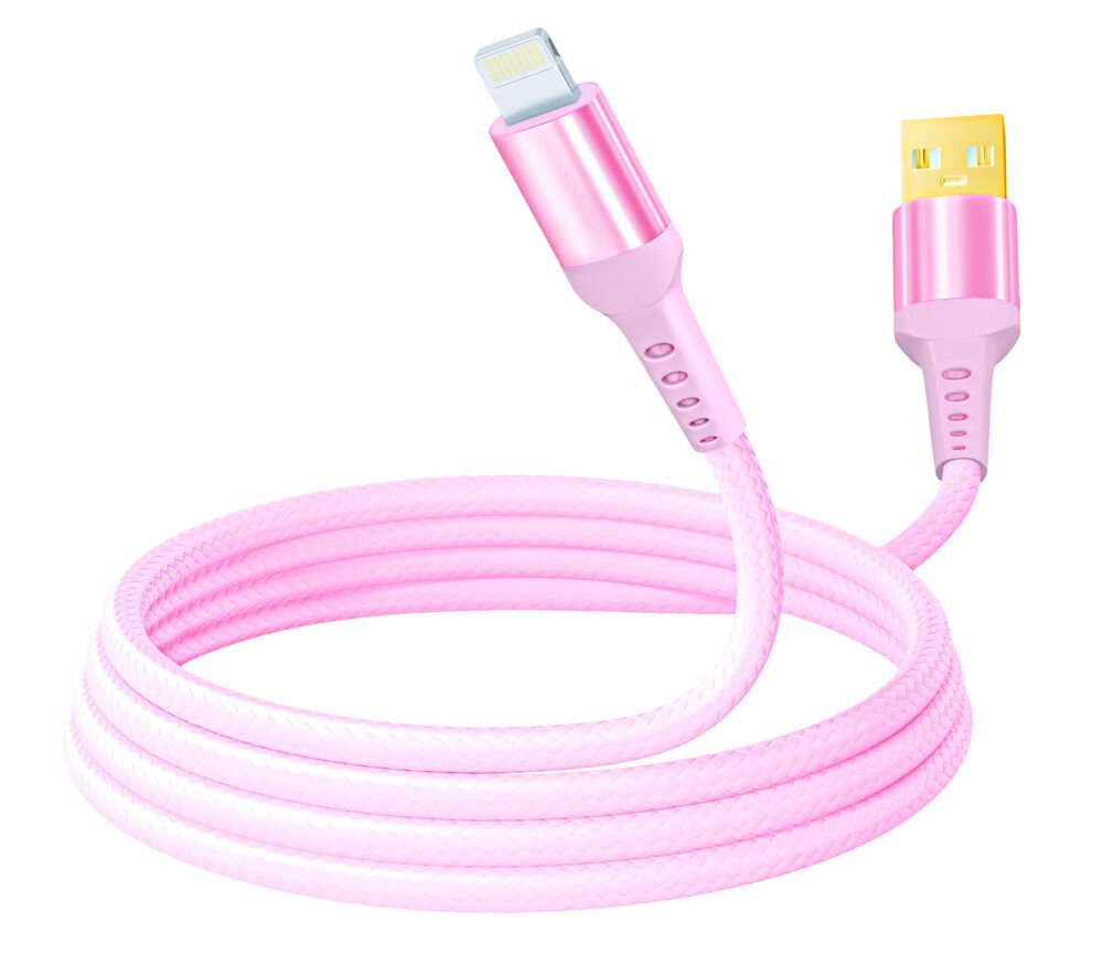 Pom Gear 6ft. 24k Lightning Cable in Rose Gold, , large