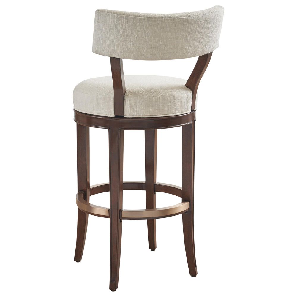 Lexington Home Brands Rendezvous Giles Upholstered Swivel Bar Stool in Biscayne, , large