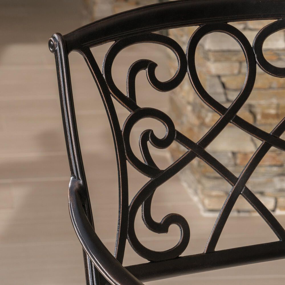 Noble House Santa Maria Patio Barstool in Bronze &#40;Set of 2&#41;, , large
